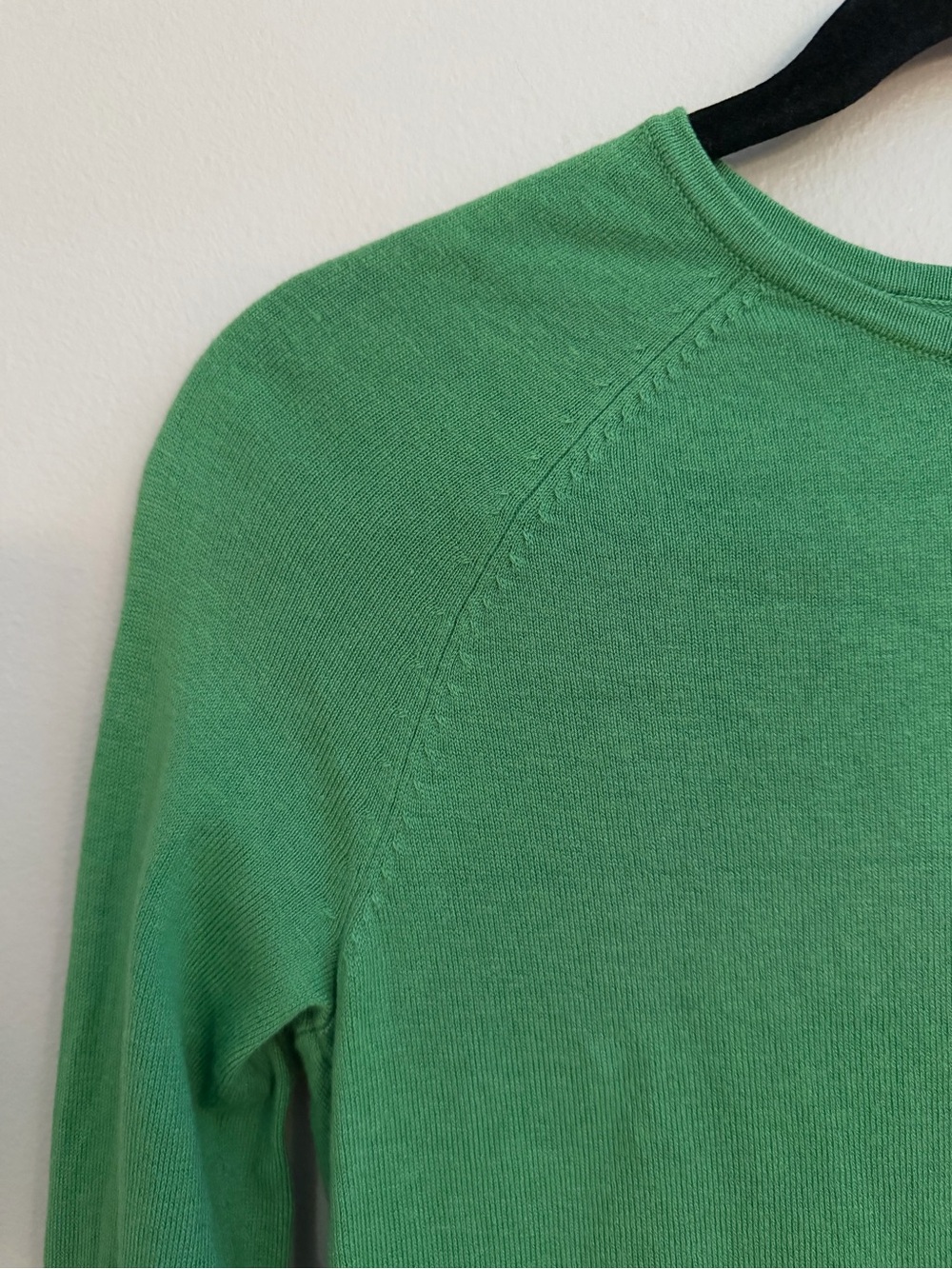 J.McLaughlin Green Fine Knit Button Sleeve Sweater XS Classic Preppy - Picture 5 of 7